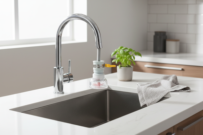 360-Rotation Kitchen Sink Faucet Extender in Modern Kitchen